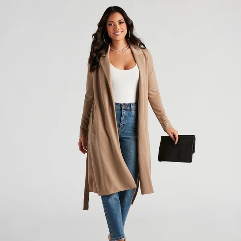 Windsor Tie Waist Trench - Taupe